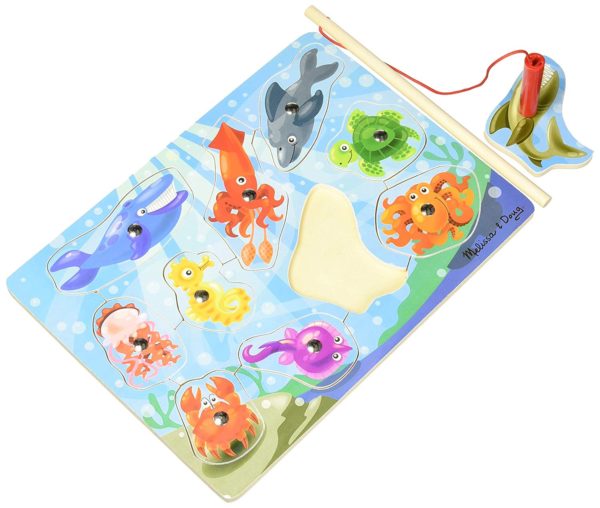 Melissa & Doug Magnetic Wooden Fishing Game and Puzzle - Image 2