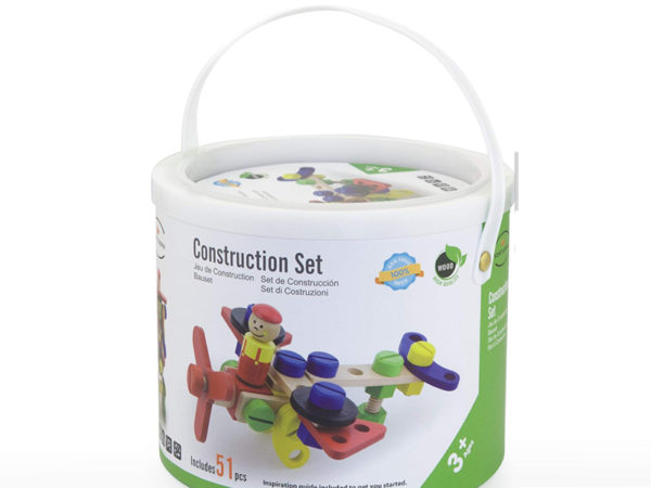 Vortigern Wooden Construction Set with Storage Drum - Image 3
